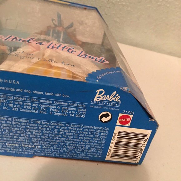 Mattel • Barbie Had A Little Lamb Doll Nursery Rhyme Collection 1998 - Picture 10 of 12